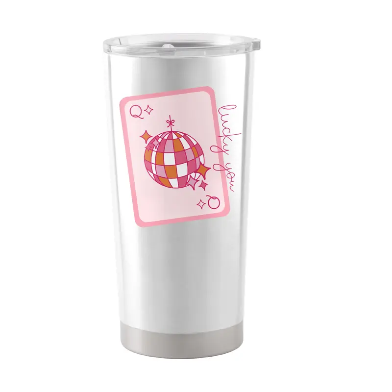 Just A Girl 20oz Lucky You Card Powder Coat Tumbler