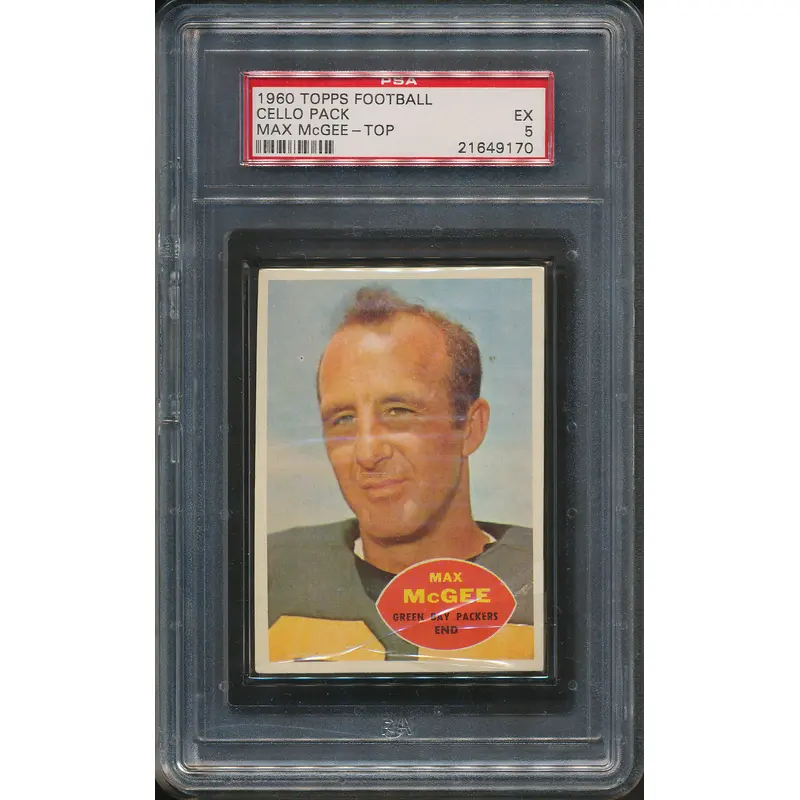 1960 Topps Football Unopened Cello Pack PSA 5 McGhee Top