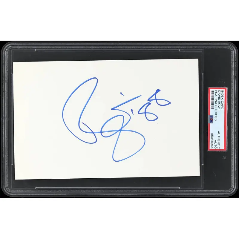 David Bowie '88 Authentic Signed 4x6 Index Card Autographed PSA/DNA Slabbed