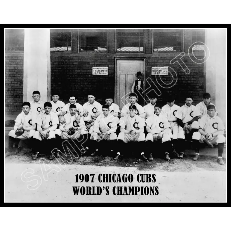 1907 Chicago Cubs 11X14 Photo - Tinker Evers Chance - 1169