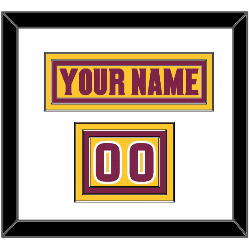 Arizona State Hockey Nameplate & Number (Shoulder) - Heritage (2019-2024) - Triple Mat 1