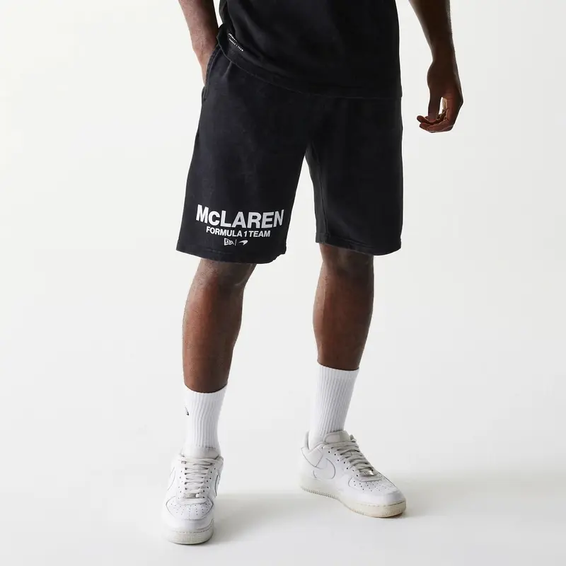 McLaren Racing Wordmark Black Oversized Shorts