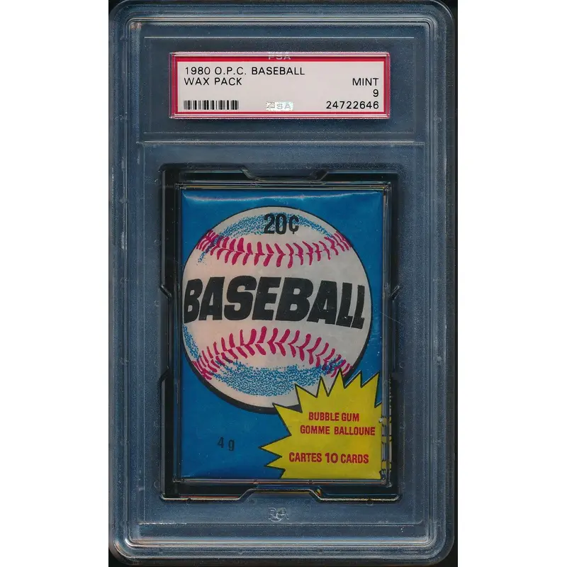 1980 OPC O-Pee-Chee Baseball Unopened Wax Pack PSA 9