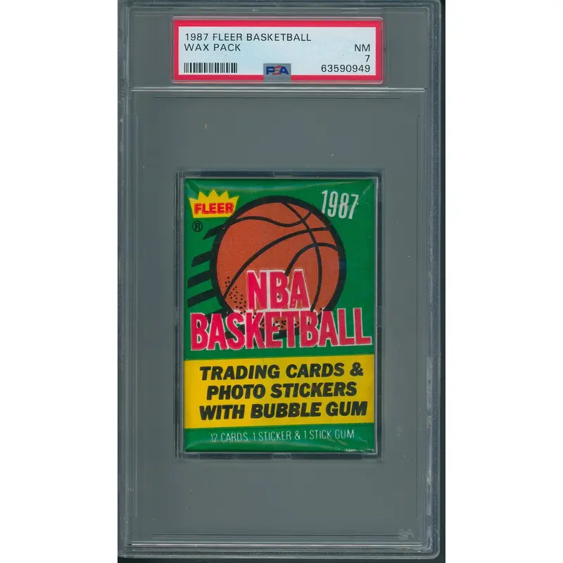1987 1987/88 Fleer Basketball Unopened Wax Pack PSA 7