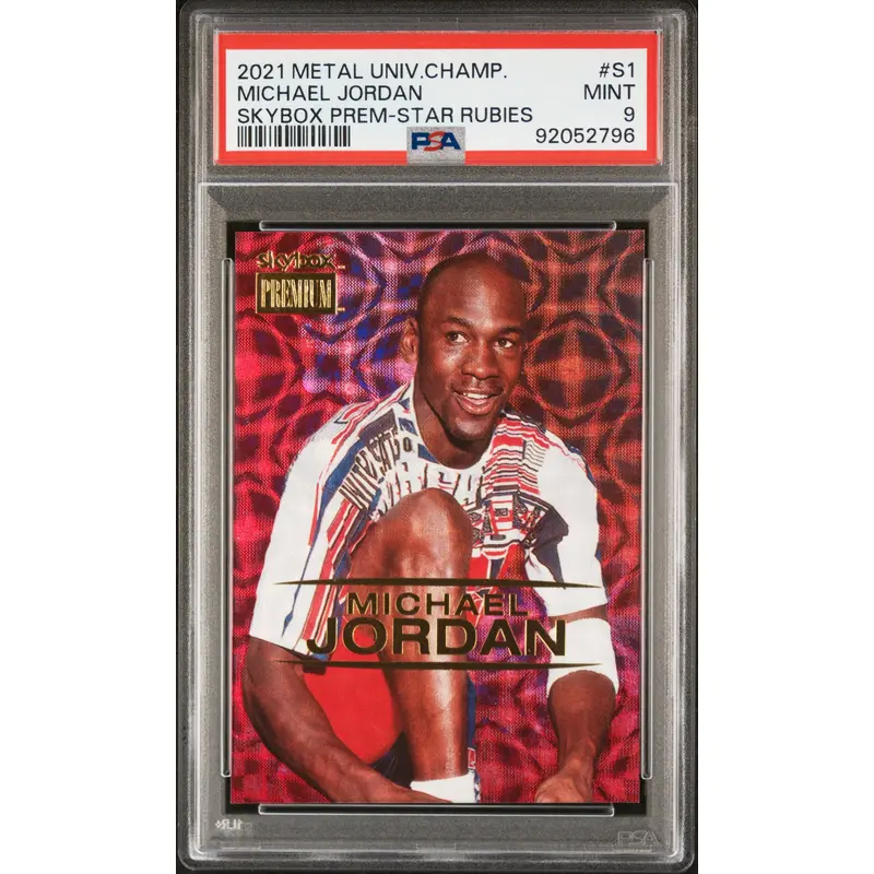 Michael Jordan 2021 Upper Deck Metal Universe Star Rubies #3/100 PSA 9 Mint