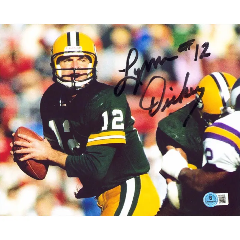 Packers Lynn Dickey Authentic Signed 8x10 Horizontal Photo Autographed BAS 4