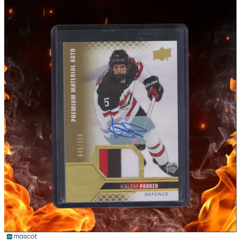 2022-23 Upper Deck Team Canada Juniors Kalem Parker Patch Auto 045/199 #34