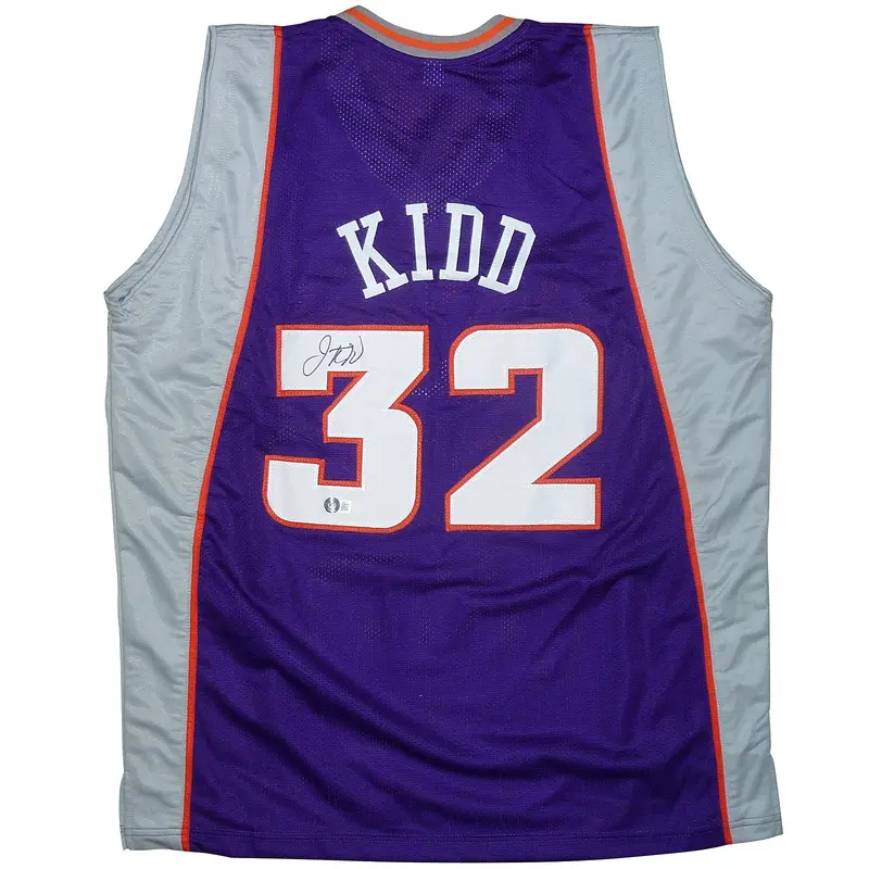 Jason Kidd Autographed Phoenix (Purple #32) Custom Jersey - Beckett