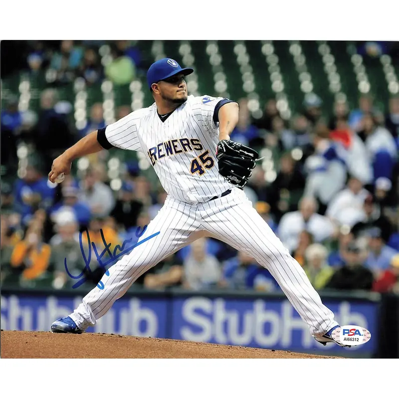 Jhoulys Chacin signed 8x10 photo PSA/DNA Milwaukee Brewers Autographed