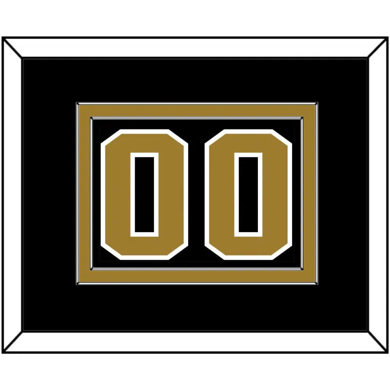 Wake Forest Basketball Number - Road Black (2006-2009) - Double Mat 2