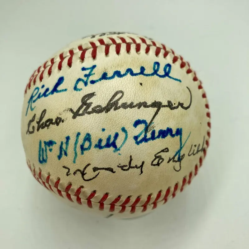 1933 Inaugural First Ever All Star Game Team Signed Baseball Beckett COA