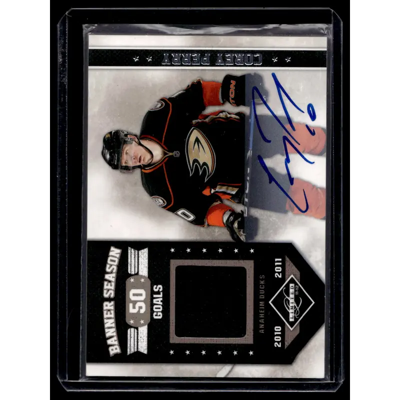 2011-12 Panini Limited - Banner Season - Signature Materials - Corey Perry #1 /25