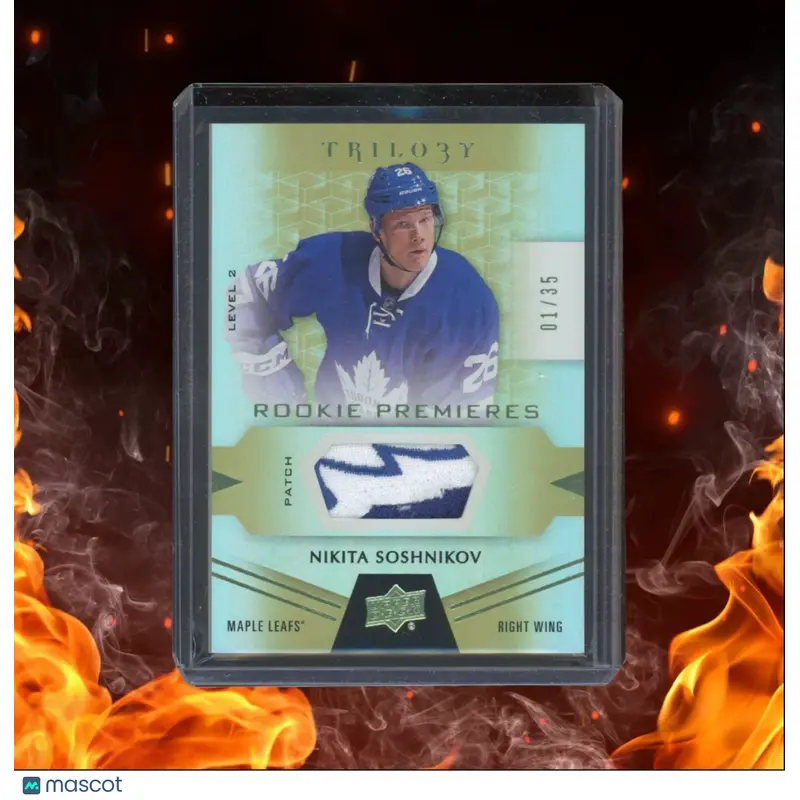 2016-17 Upper Deck Trilogy Nikita Soshnikov Premieres Level 2 Green Patch Rookie