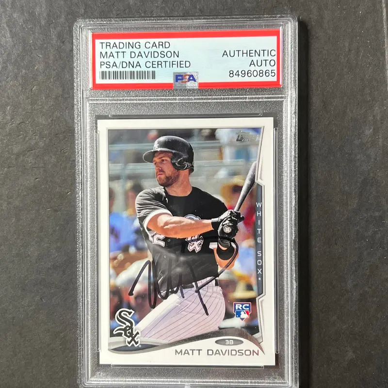 2014 Topps Update #US-170 Matt Davidson Signed Card Auto PSA Slabbed White Sox