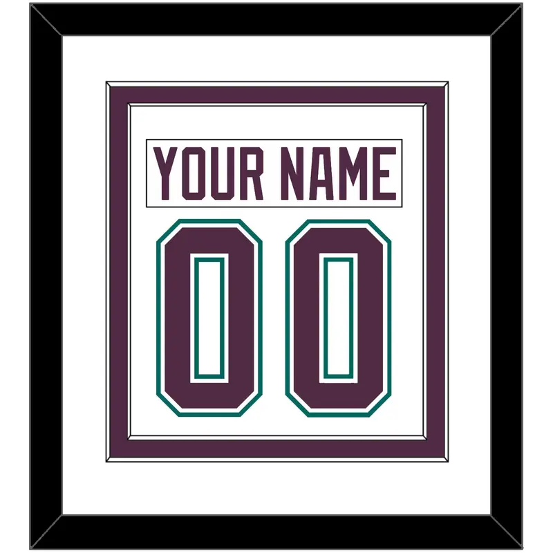 Anaheim Nameplate & Number (Back) Combined - Home White (1993-2006) - Double Mat 2