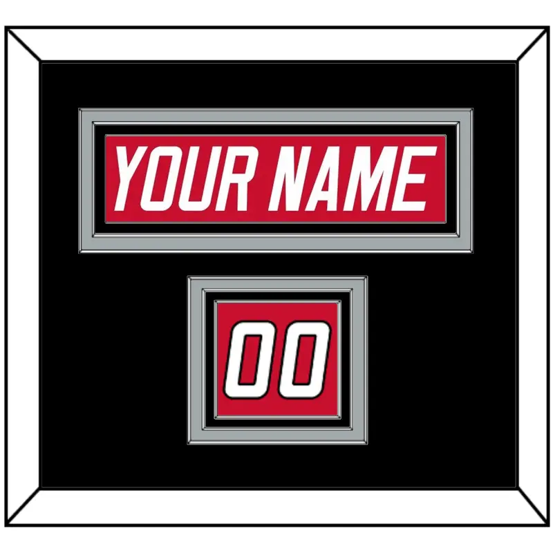 Carolina Nameplate & Number (Shoulder) - Road Red (1997-2000) - Triple Mat 4