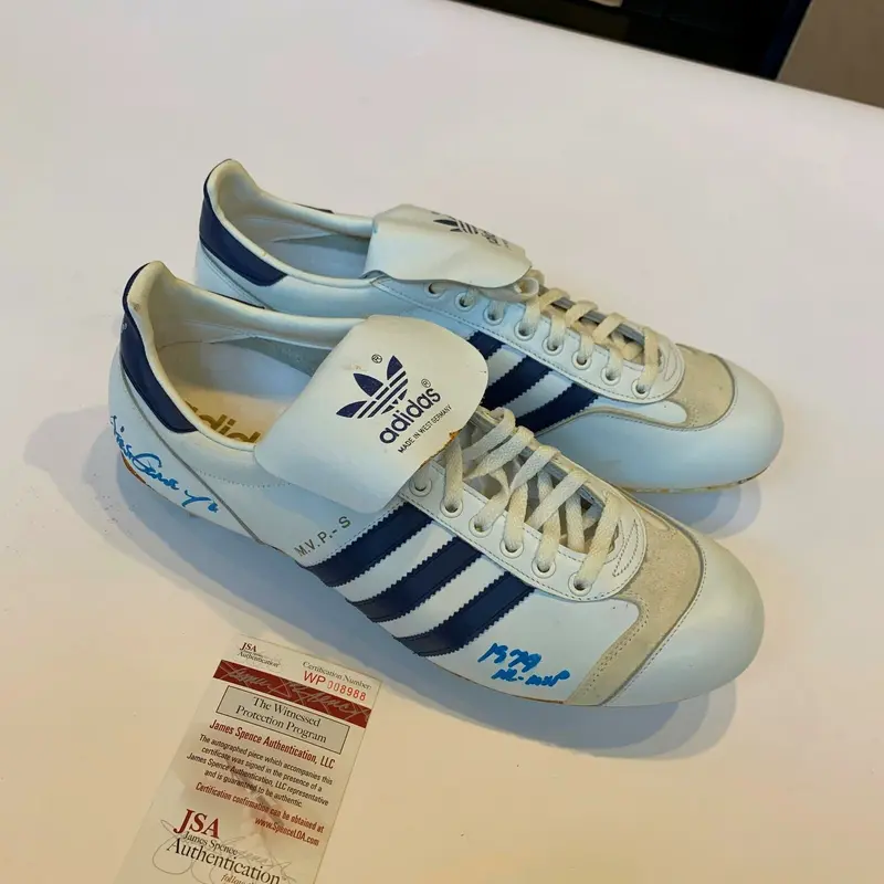 Steve Garvey "1979 NL MVP" Signed Vintage Adidas Game Cleats Shoes JSA COA