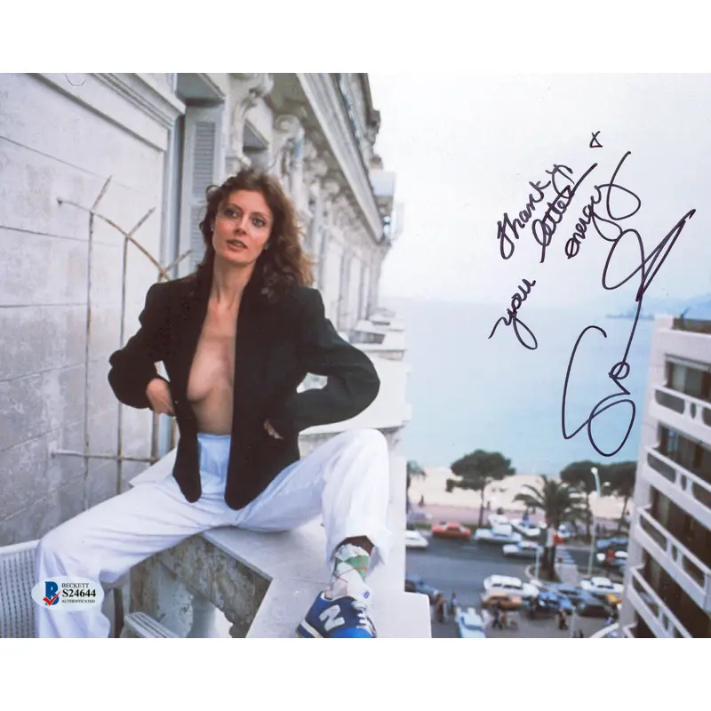 Susan Sarandon Thelma & Louise "Thank You" Signed 8x10 Sexy Photo BAS #S24644