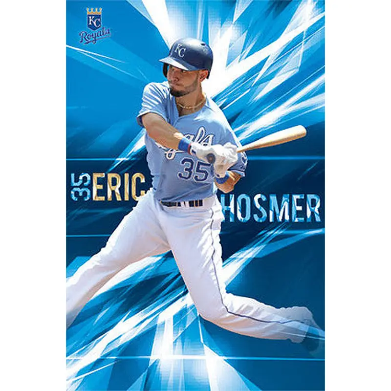 Eric Hosmer "Blue Blood" Kansas City Royals MLB Action Wall Poster - Costacos Sports