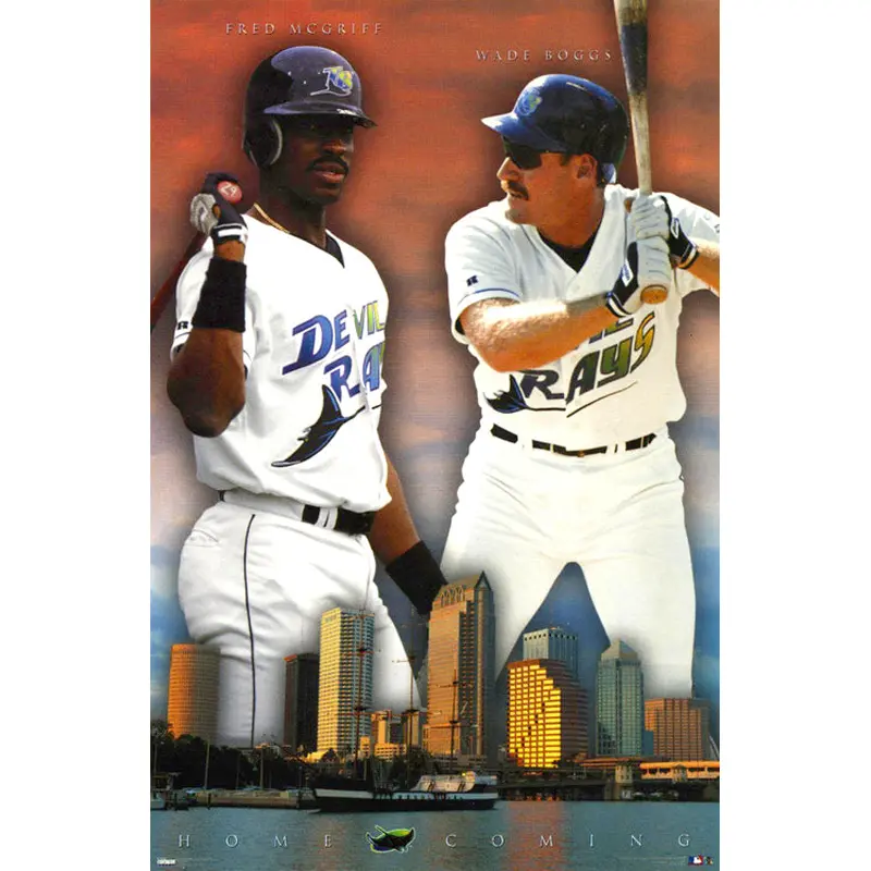Tampa Bay Devil Rays "Homecoming" Poster (Fred McGriff, Wade Boggs) - Costacos 1998