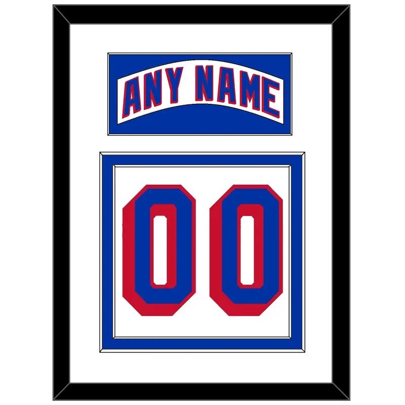 New York Nameplate & Number (Back) - Home White (1990-2004) - Double Mat 1