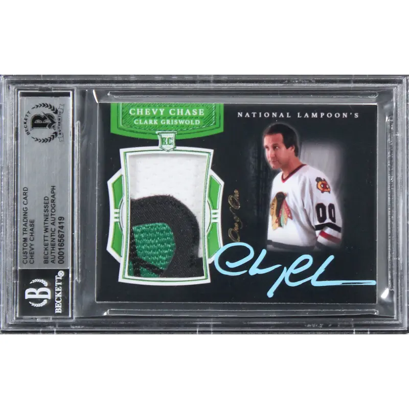 Chevy Chase Christmas Vacation Signed Relic Card One of One BAS Slab #16567419