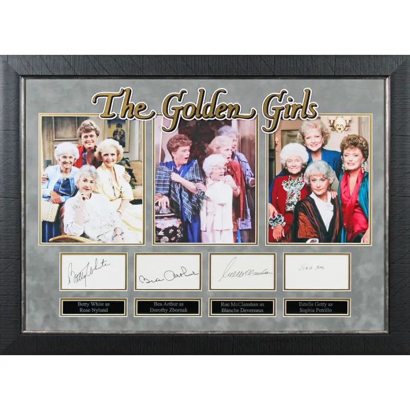Golden Girls (4) White, Arthur, Getty & McClanahan Signed Framed Display BAS LOA