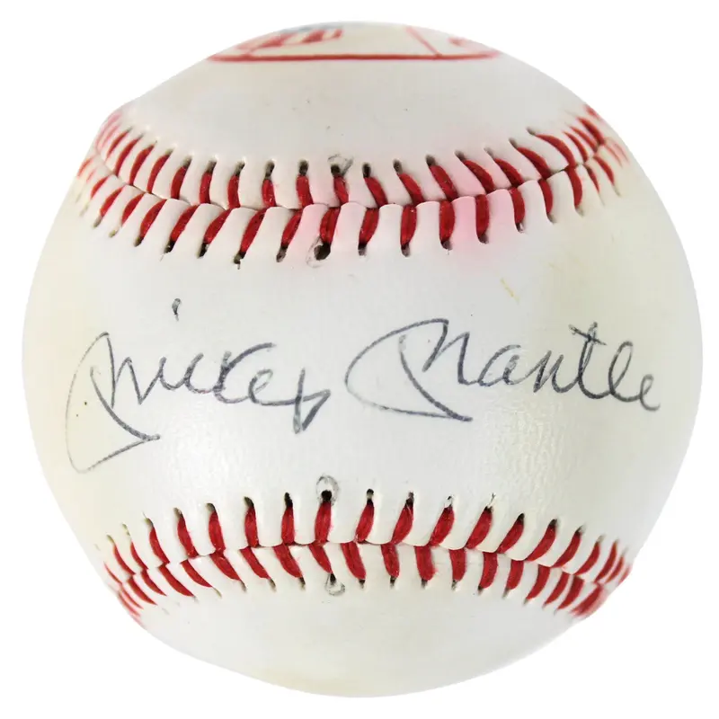 Yankees Mickey Mantle Authentic Signed Bobby Brown Oal Baseball BAS #A11108