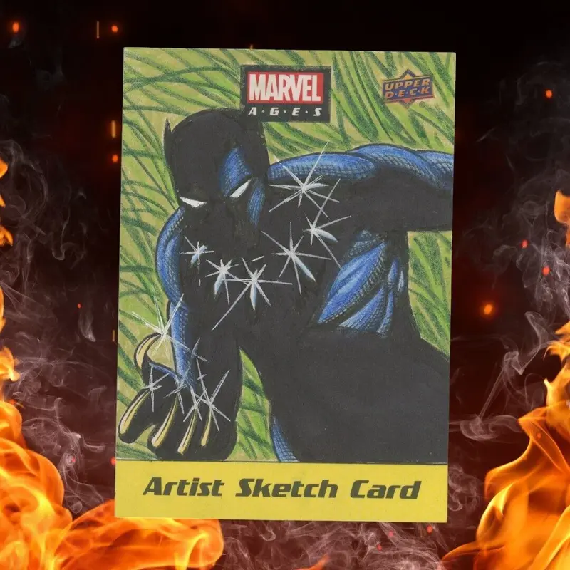 2020 UD Marvel Ages BLACK PANTHER 1/1 Artist Sketch Card JOHN PAUL HOWARD