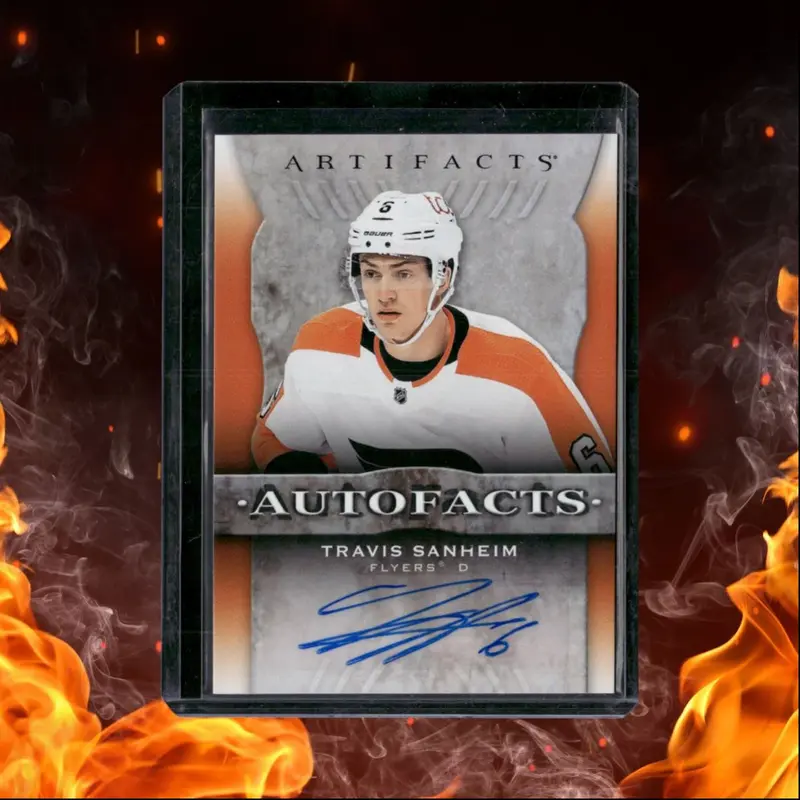 2021-22 Upper Deck Artifacts Travis Sanheim AutoFacts Auto #AF-TS