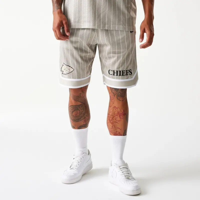 Kansas City Chiefs NFL Pinstripe Cream Shorts