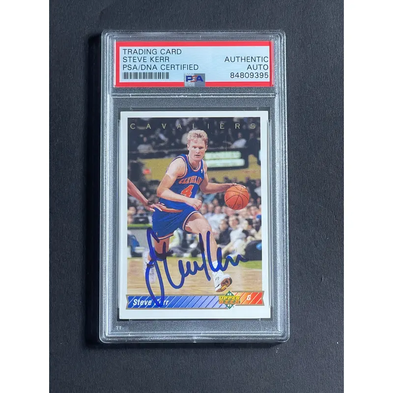 1992-93 Upper Deck #304 Steve Kerr Signed Card PSA Slabbed Cavaliers