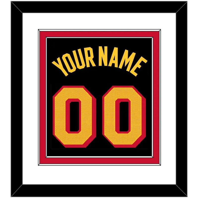 Atlanta Name & Number - Black Statement - Double Mat 1