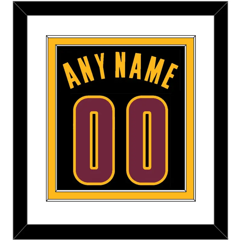 Cleveland Name & Number - Black Pride (2015-2017) - Double Mat 2