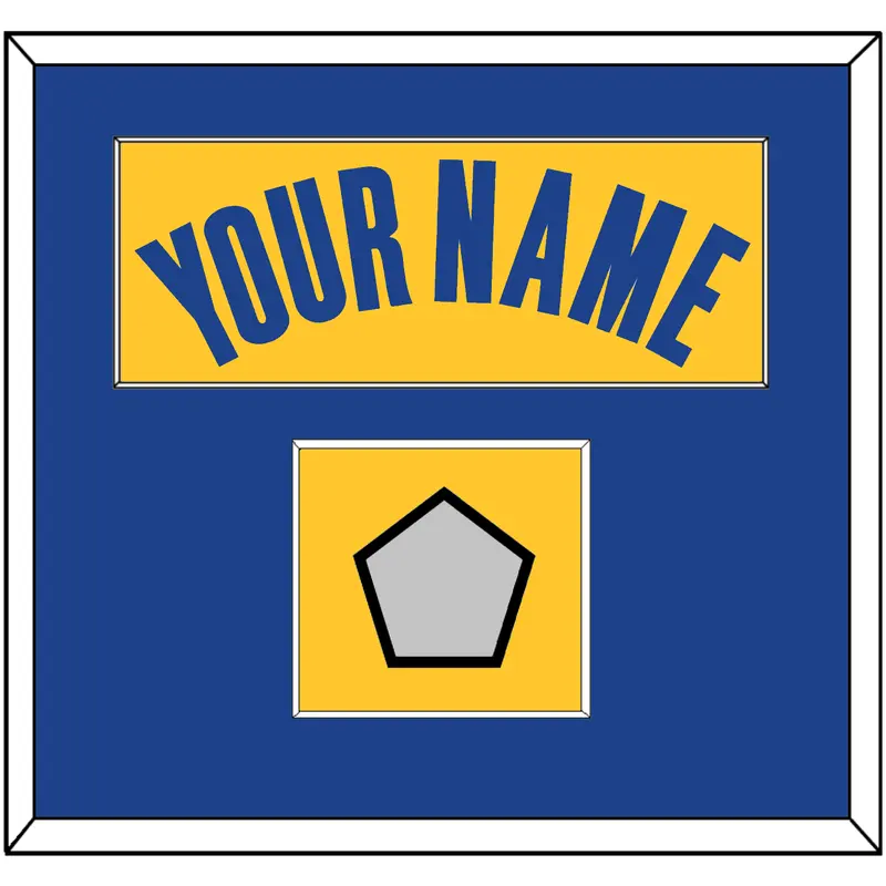 Golden State Name & Finals Patch - Yellow Stratement (2019-2022) - Single Mat 2