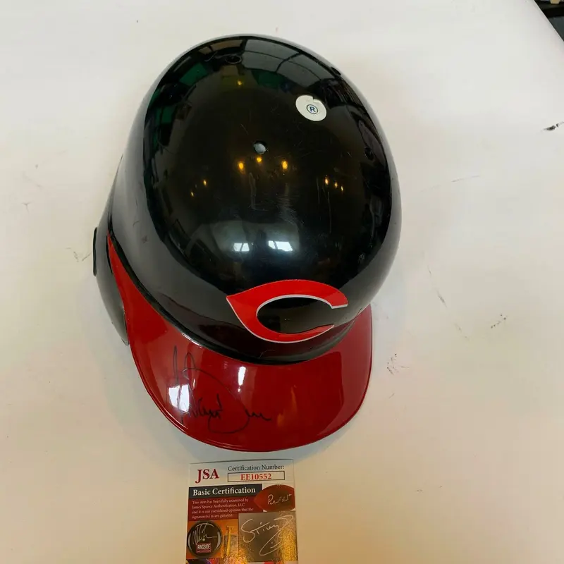 Adam Dunn Signed Game Used Cincinnati Reds Batting Helmet With JSA COA