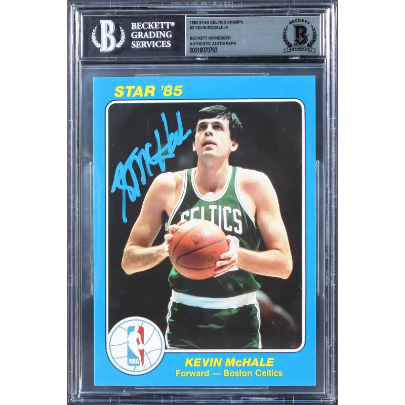 Celtics Kevin McHale Signed 1984 Star Court Kings 5x7 #42 Card BAS Slabbed