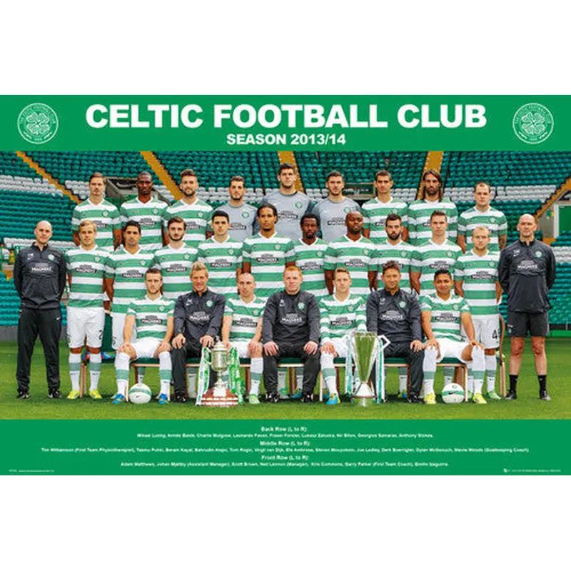 Glasgow Celtic FC 2013/14 Official Team Portrait Poster - GB Eye (UK)