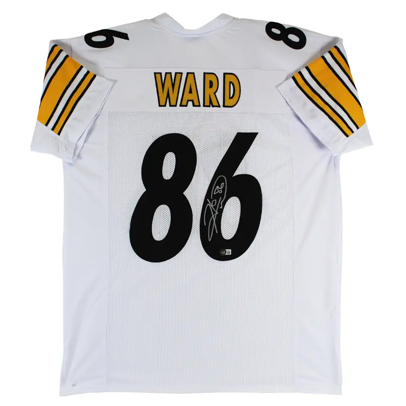 Hines Ward Authentic Signed White Pro Style Jersey Autographed BAS Witnessed