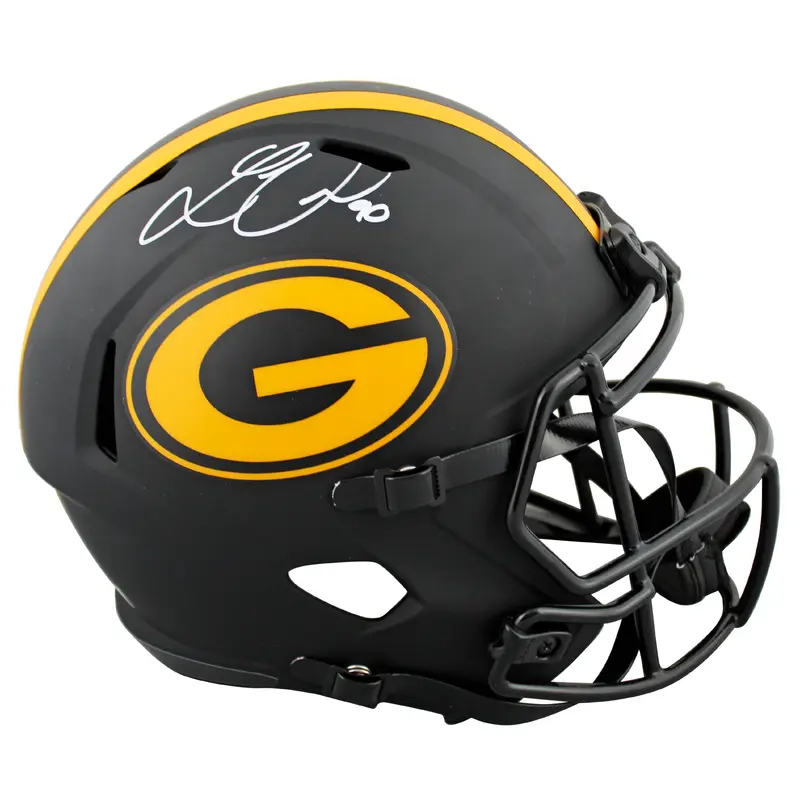 Packers Lukas Van Ness Signed Eclipse Full Size Speed Rep Helmet BAS Witnessed