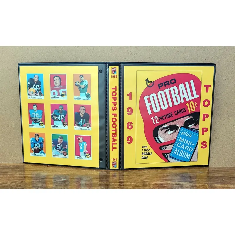 1969 Topps Football Cards Custom Made Album Binder 3 Sizes - 3542
