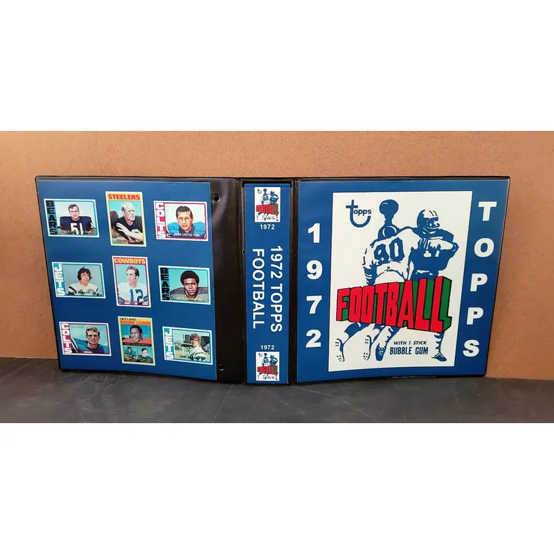 1972 Topps Football Cards Custom Made Album Binder Inserts 3 Sizes - 3565
