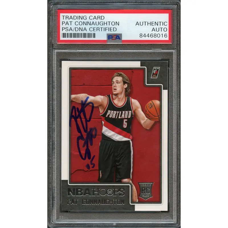 2015-16 NBA Hoops #273 Pat Connaughton Signed Rookie Card AUTO PSA Slabbed RC Blazers