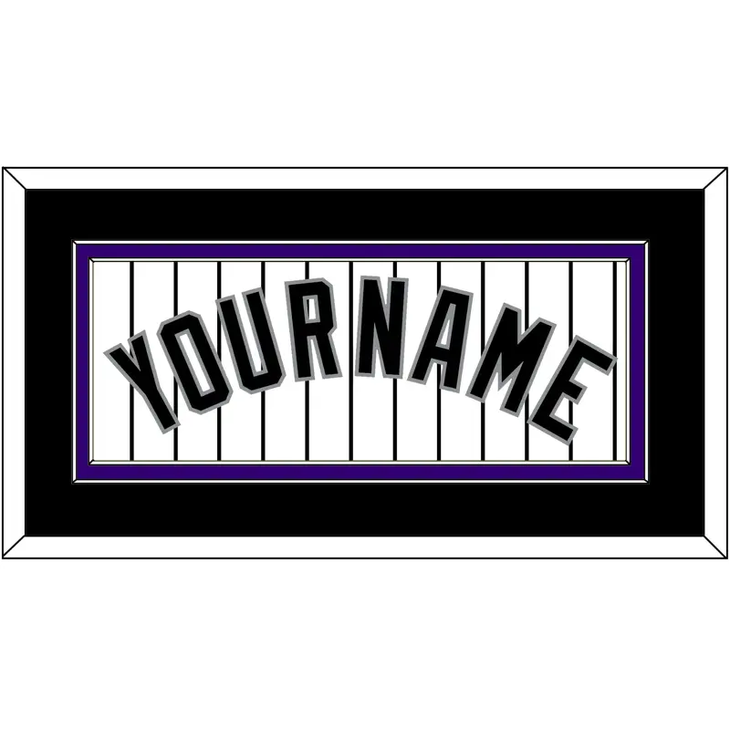 Colorado Name - Home White Pinstripes - Double Mat 3