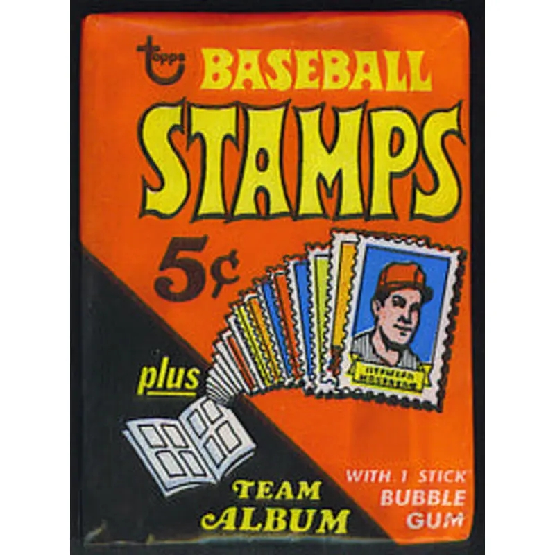 1969 Topps Baseball Stamps Unopened Wax Pack