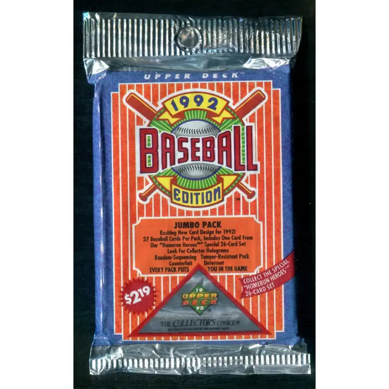 1992 Upper Deck Baseball Low Series Jumbo Pack (Pre-Priced) (27)