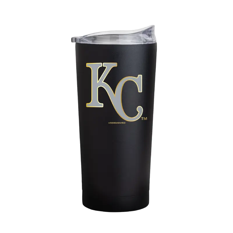 KC Royals 20oz Foil Black Powder Coat Tumbler