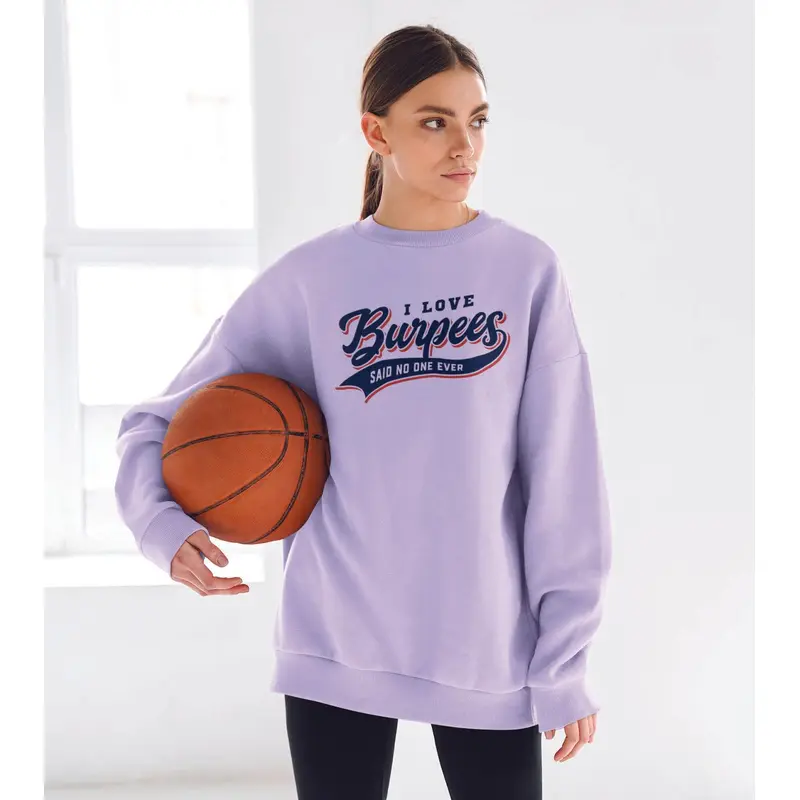 Women's Loose fit Burpee  Sweatshirt (Lavander) Wod Armour | Kibi Sports