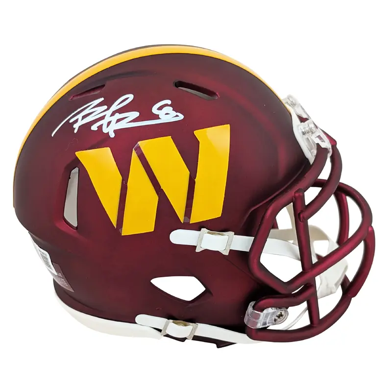 Commanders Brian Robinson Jr. Authentic Signed Speed Mini Helmet BAS Witnessed