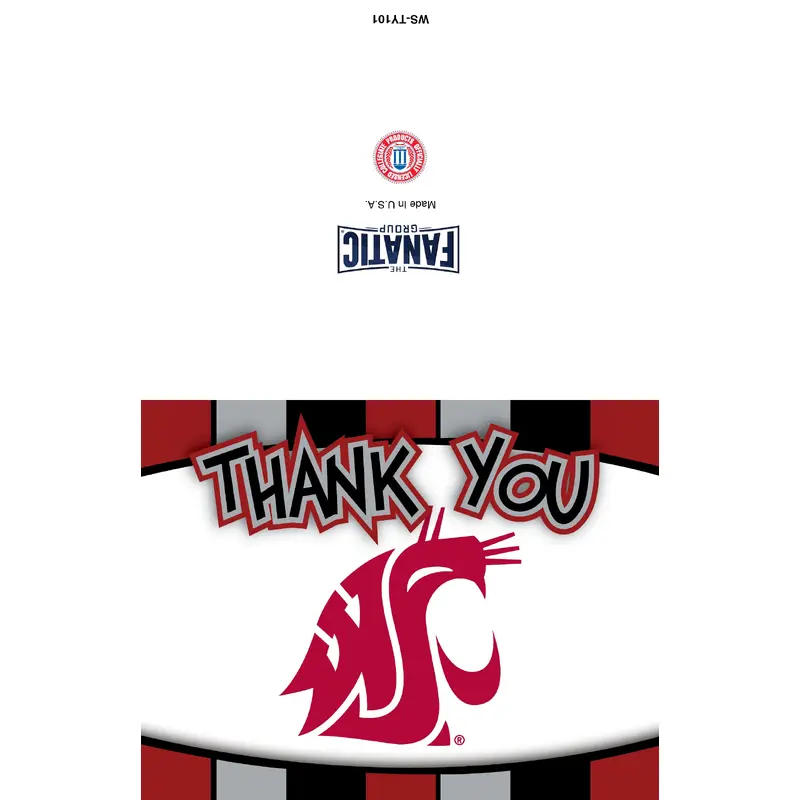 Crimson, Gray, and Black Thank You Cards